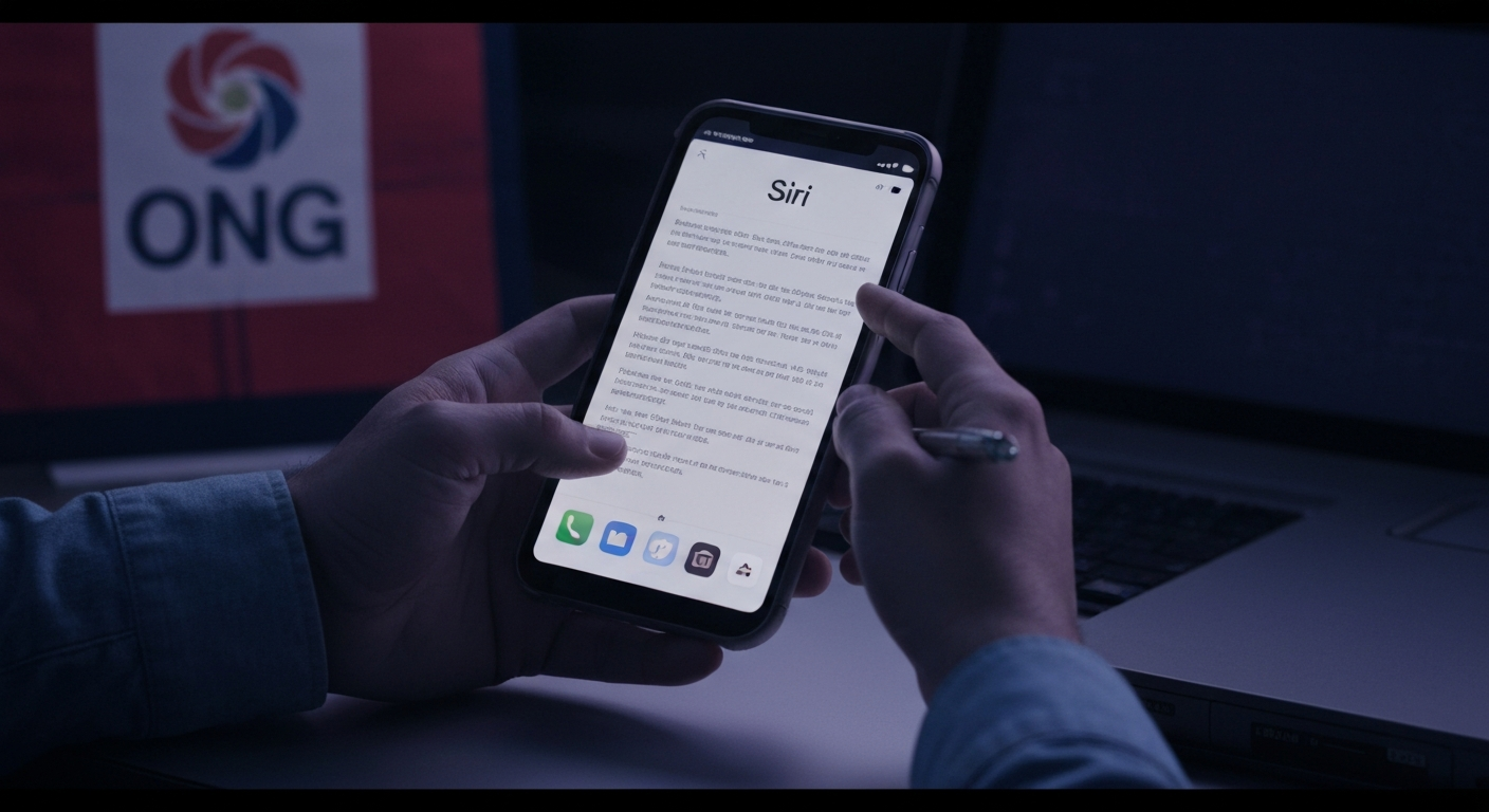Siri LLM sur iPhone affichant un tableau de bord de gestion de bénévoles pour une association conforme au RGPD