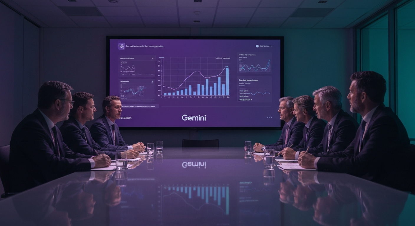 Tableau comparatif Gemini 3.5 Flash impact business entreprise face à GPT-5.5 et Claude Opus 4 sur écran analyste