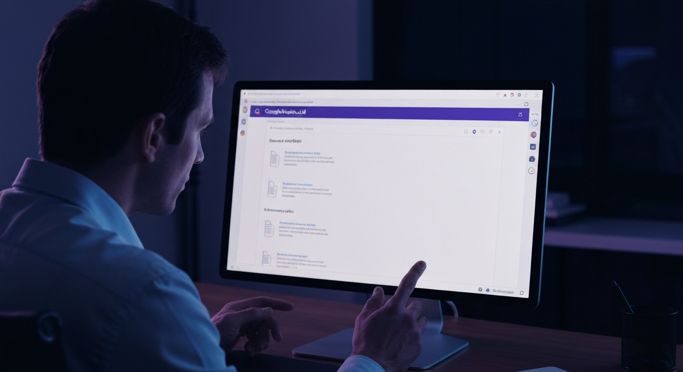 Interface NotebookLM Business montrant l'analyse de documents financiers avec citations sources pour une PME française